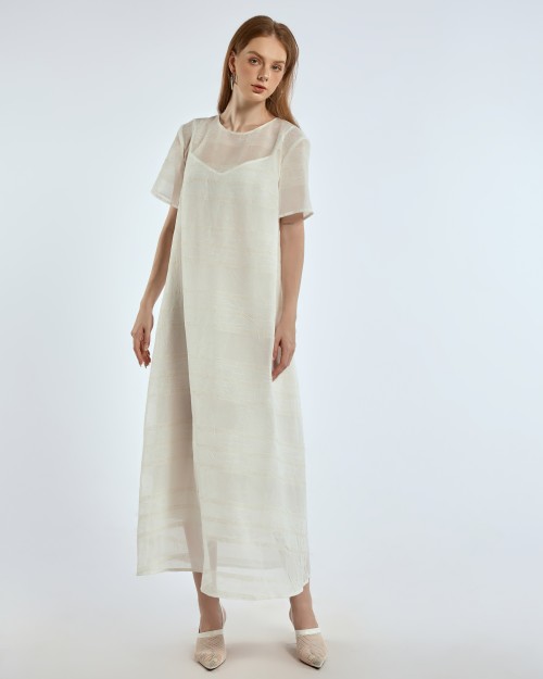 Sixdo SIXDO G-White Organza Loose Dress for Women